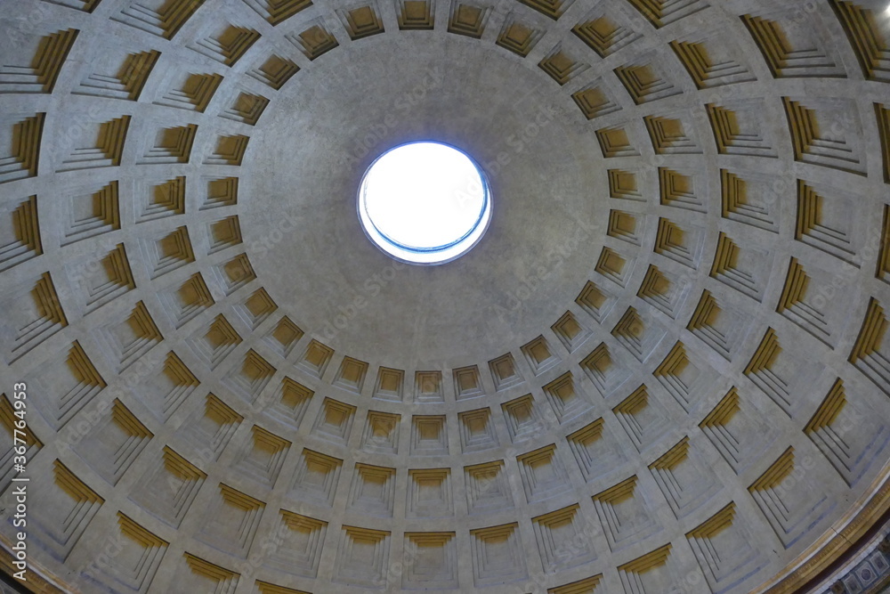Lichtdurchlaß in der Decke des Pantheons, Rom, Italien