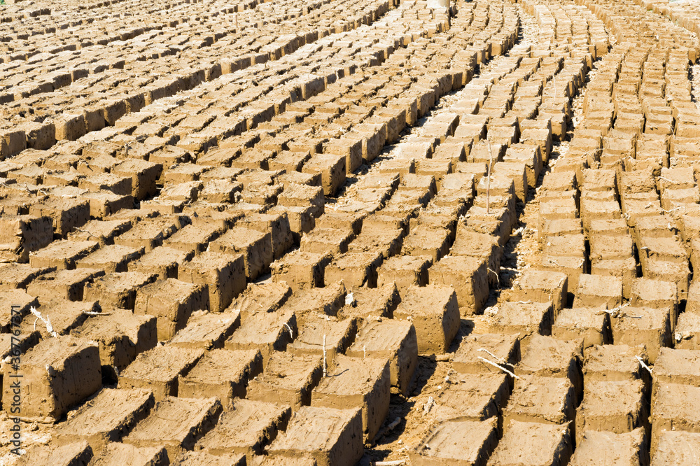 Mud Bricks, Pattern, Turkistan, South region, Kazakhstan