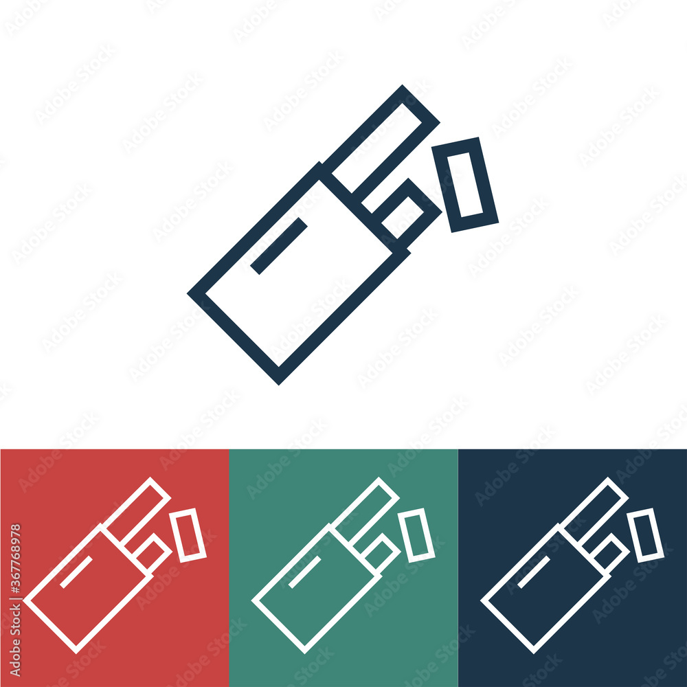 Linear vector icon with chocolate