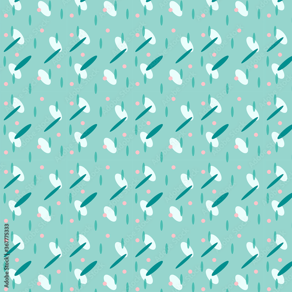 Abstract pattern with calm colors and green background Abstract pattern with calm colors and green background