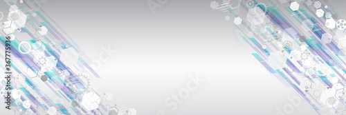 Futuristic sci fi technology background. Hi tech circuit design innovation concept. Abstract communication vector illustration.