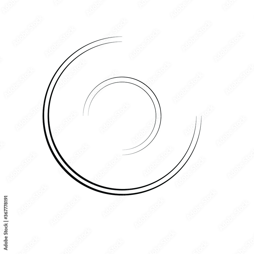 Lines in Circle Form . Spiral Vector Illustration .Technology round Logo . Design element . Abstract Geometric shape . Striped border frame for image Lines in Circle Form . Spiral Vector Illustration .Technology round Logo . Design element . Abstract Geometric shape . Striped border frame for image