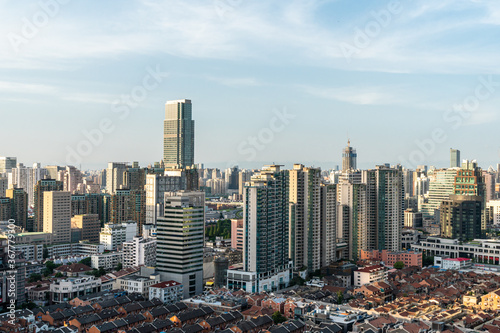 city skyline in shanghai china