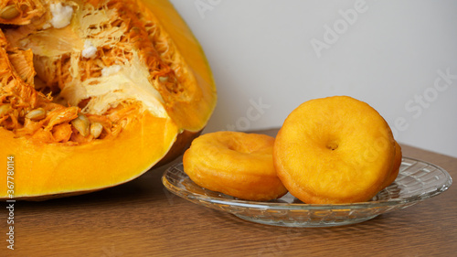 pumpkin on a plate
