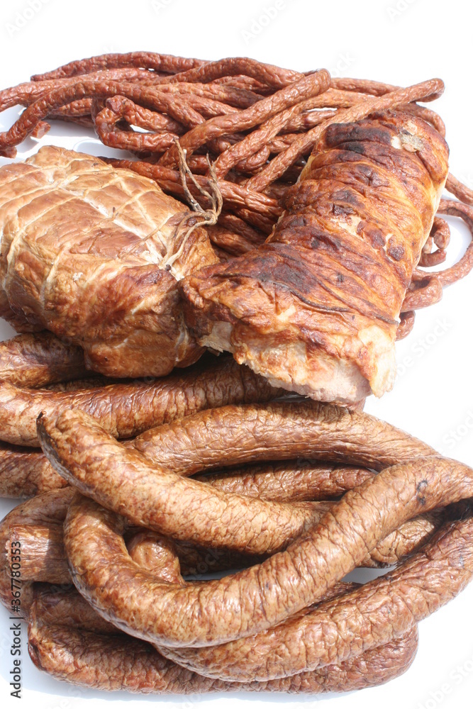 Fototapeta premium Fleisch-und Wurstspezialitäten aus Polen.