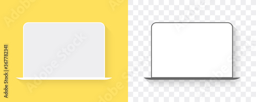 Laptop layout. Electronic gadget. Vector illustration