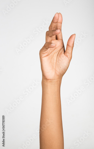 Wallpaper Mural Empty open woman hand on white background Torontodigital.ca