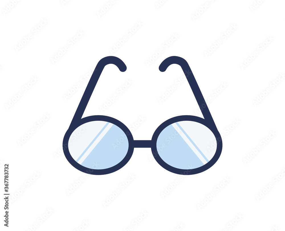 Glasses  vector icon. Glasses vector illustration.  Optic glasses vector design. 