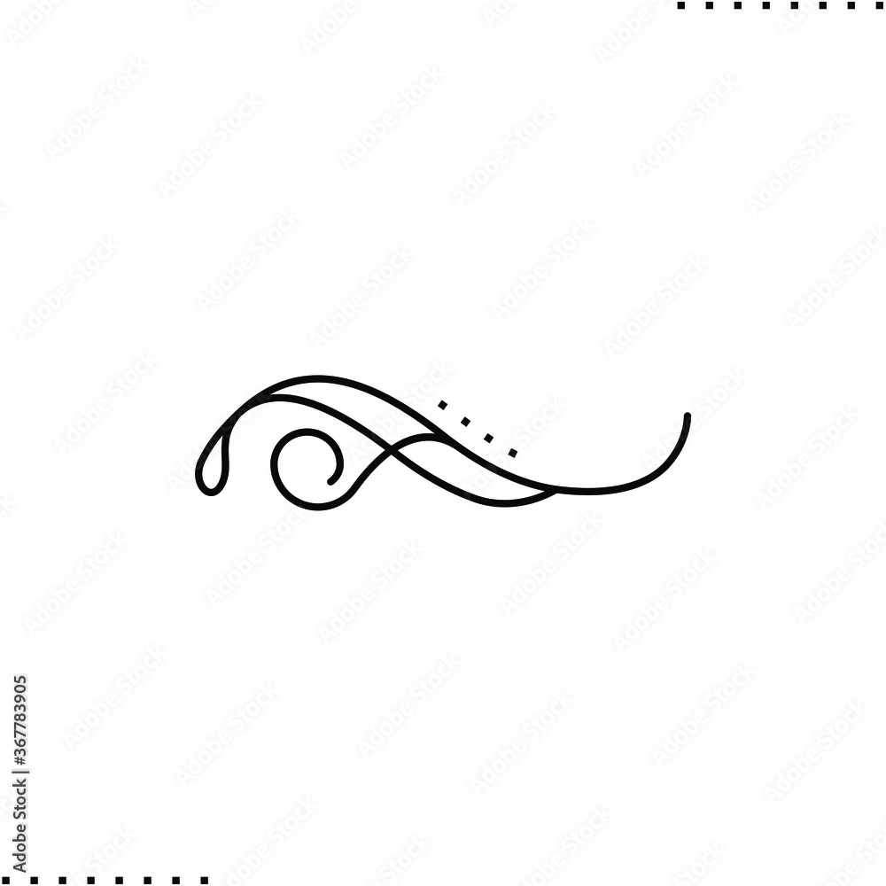 Cannabis steam vector icon in outlines Cannabis steam vector icon in outlines