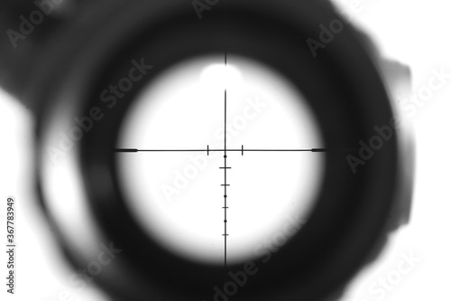 Fotografie, Obraz High grade precising military scope lens for sniper and assault rifle for shooti