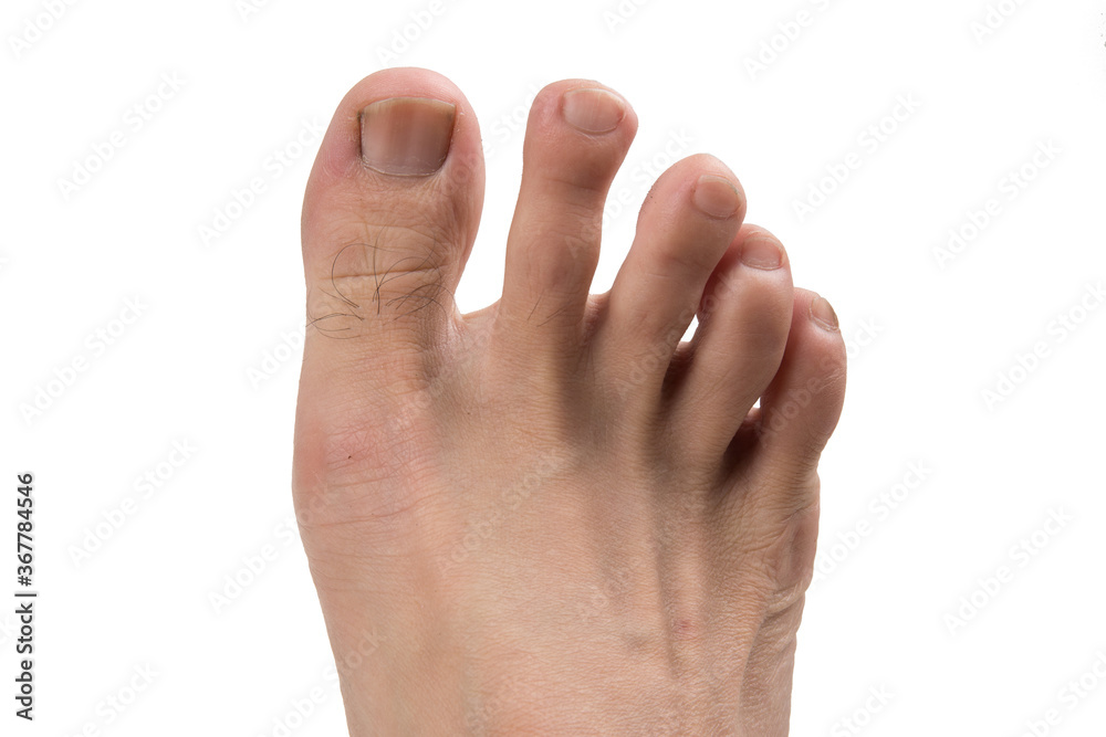 Man foot on a white background Man foot on a white background