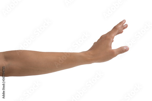 women Hand and arm beautiful on white background  isolated  © Teerapong