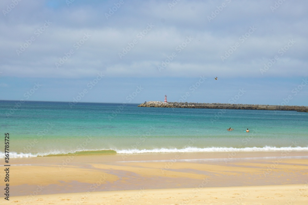 Panorama of the Atlantic Ocean and beach
