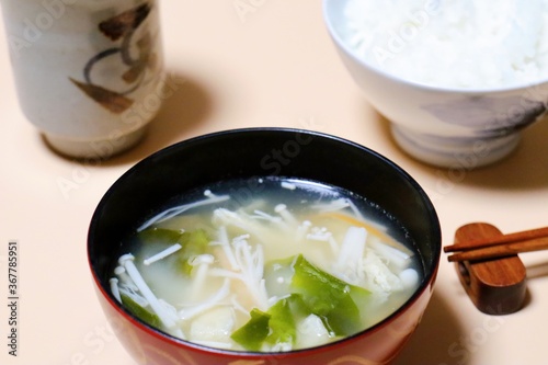エノキダケの味噌汁