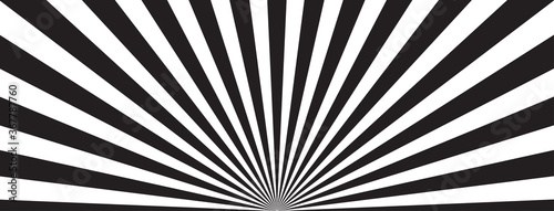 RAYONS DE SOLEIL NOIR ET BLANC HORIZONTAL