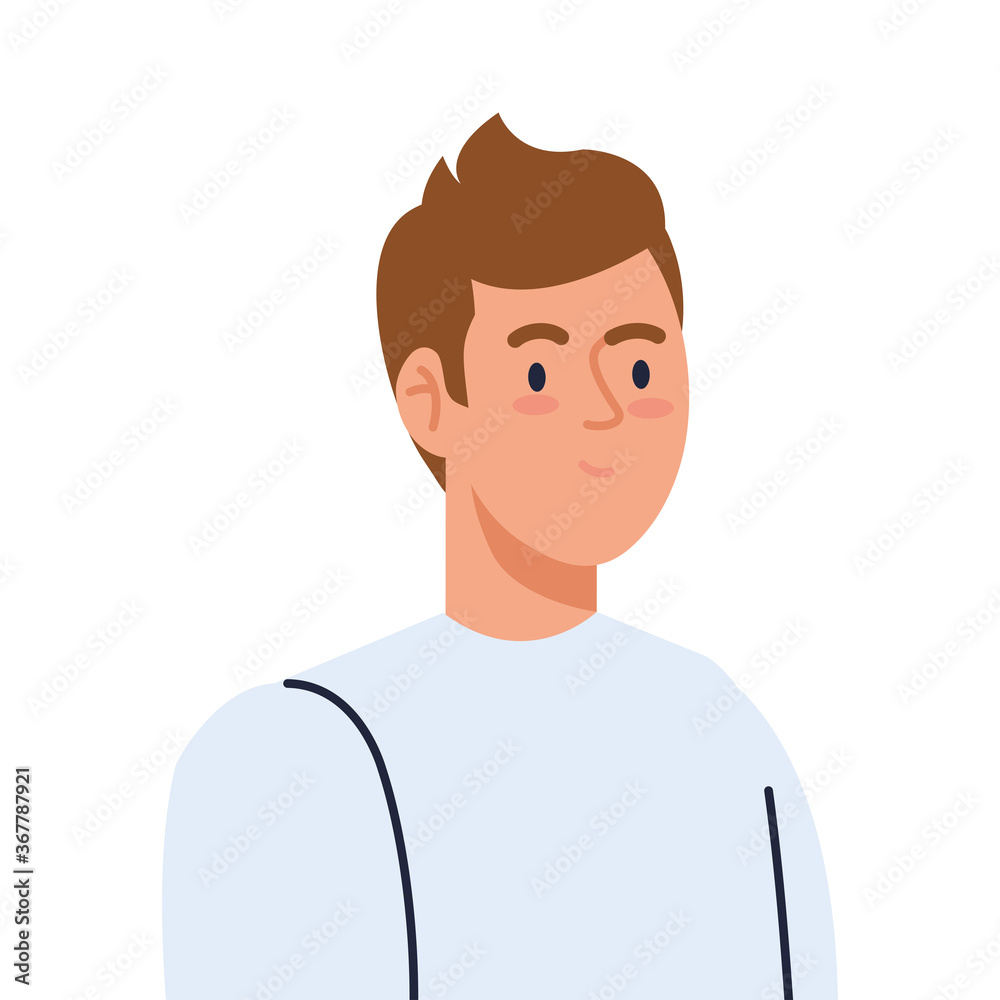 young man on white background young man on white background