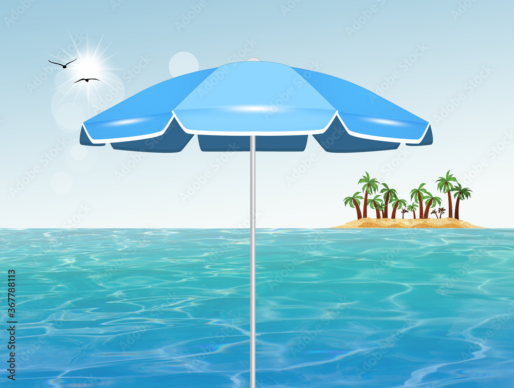 illustration of beach umbrella