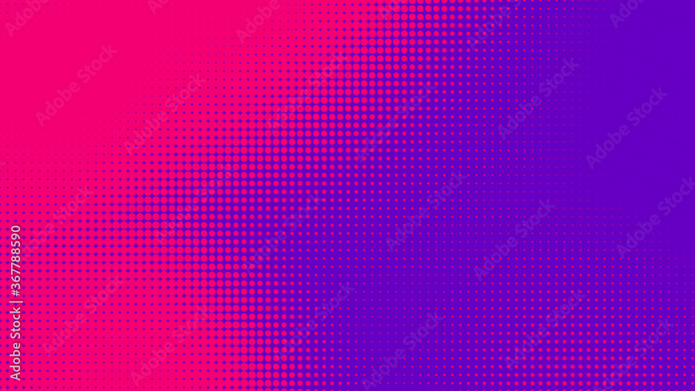 Dots halftone purple pink color pattern gradient texture with technology digital background. Pop art comics with nature graphic design. Dots halftone purple pink color pattern gradient texture with technology digital background. Pop art comics with nature graphic design.