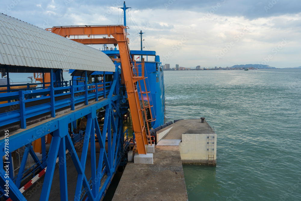 Penang ferry named as Pulau Talang Talang is one of the attraction in Penang , Malaysia