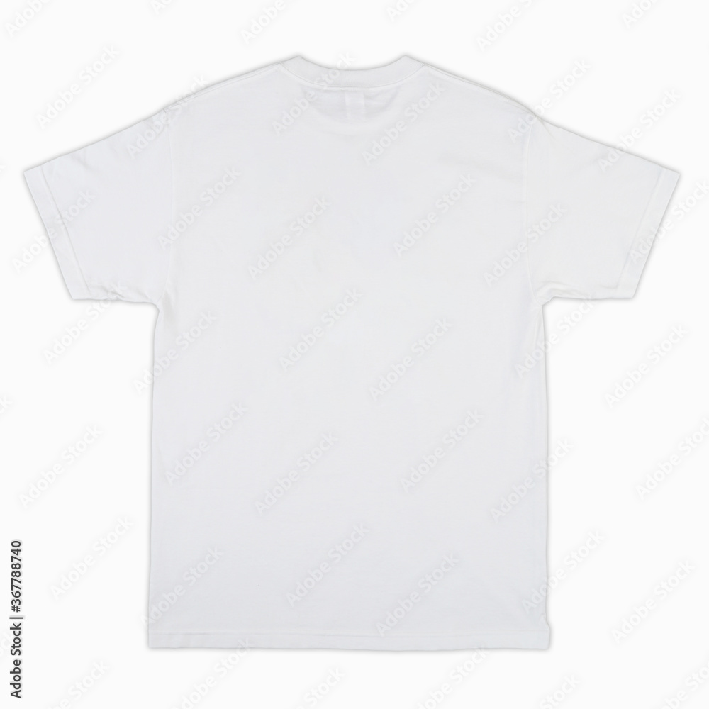 Blank T Shirt color white template front and back view on white background Blank T Shirt color white template front and back view on white background