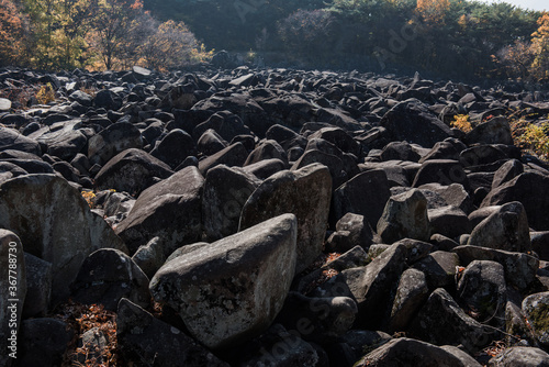 Lot of curious rock and ston in the valley