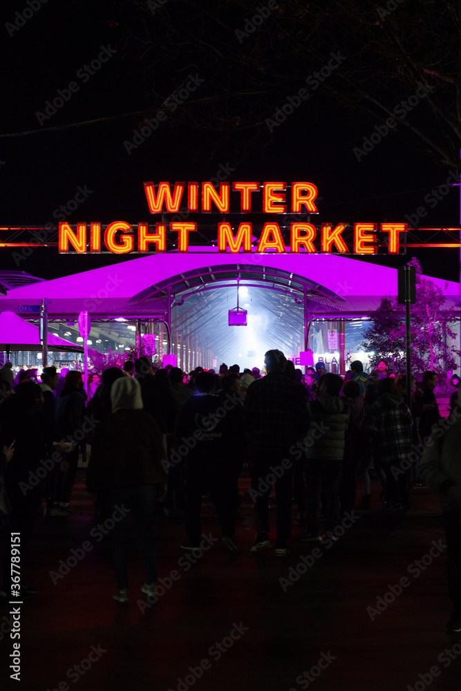 State library of victoria during the winter night market