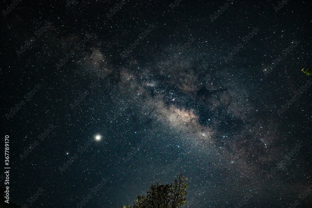 Milky way galaxy in Prajinburi Thailand