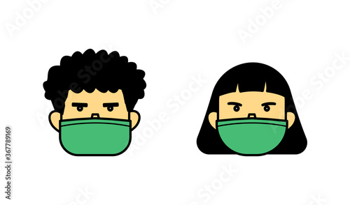 Men and women wear medical masks to protect against respiratory diseases.