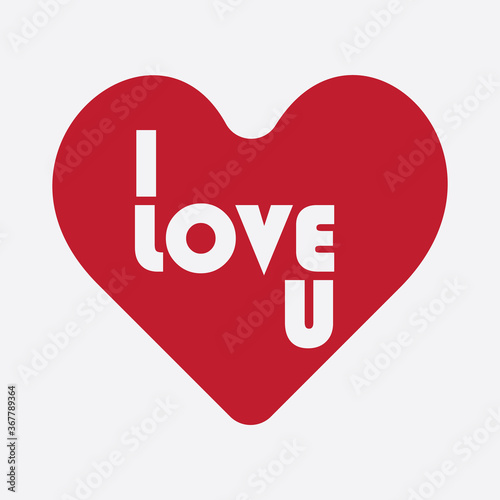 I love u heart for friendship and love ones