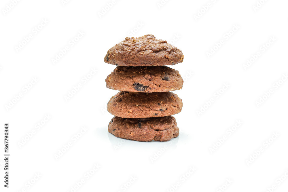 Cookie chocolate chip and Sugar cookie isolated on white background Cookie chocolate chip and Sugar cookie isolated on white background