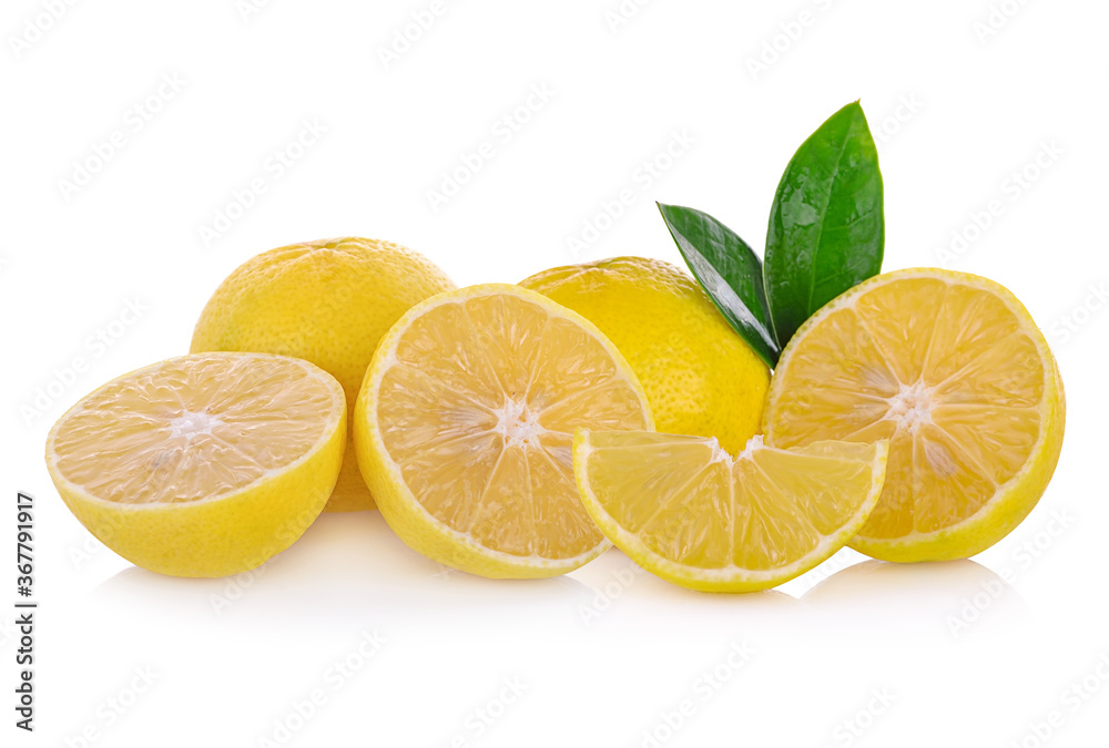 Lemons  isolated on white background.