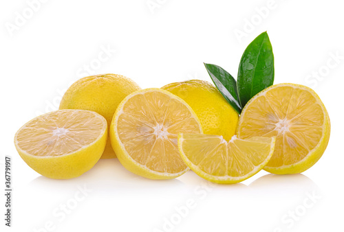 Lemons isolated on white background.