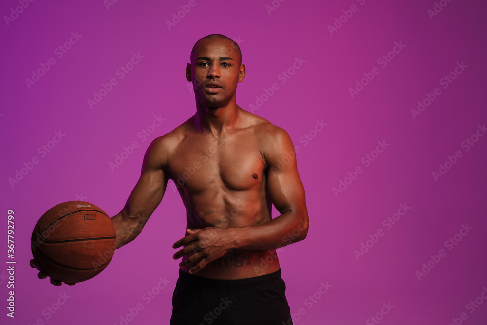 Fitness sports man playing basketball Fitness sports man playing basketball
