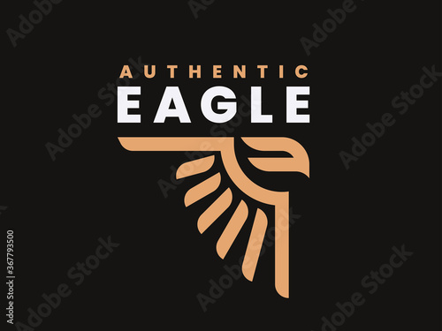 Eagle logo design editable for your business.