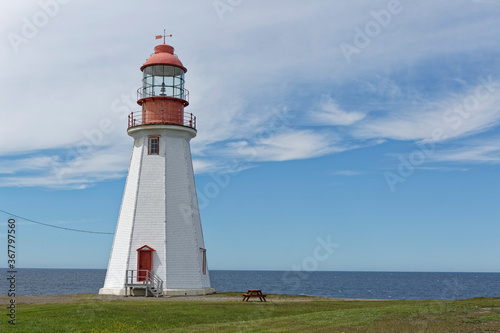 The light tower at Point Riche  Port au Choix  Newfoundland and Labrador  Canada.