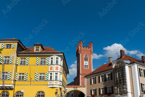 Rathaus, Stadtturm, Amtsgericht und Glockenspiel auf dem Stadtplatz in Furth im Wald photo