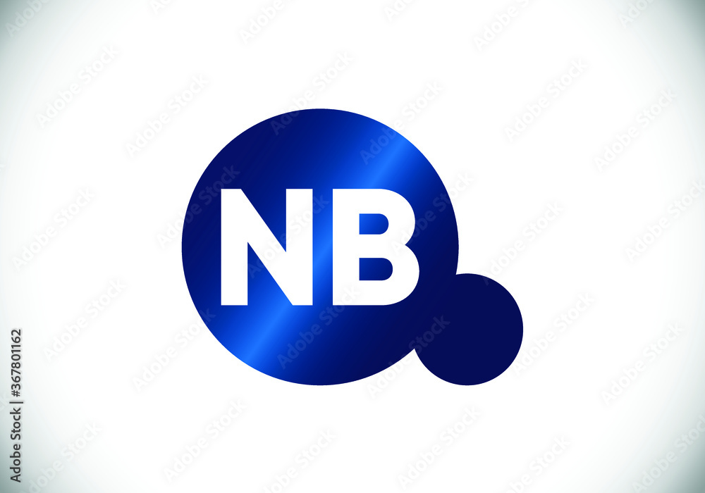 Initial Letter N B Logo Design. Monogram logo. Graphic Alphabet Symbol for Corporate Business Identity.