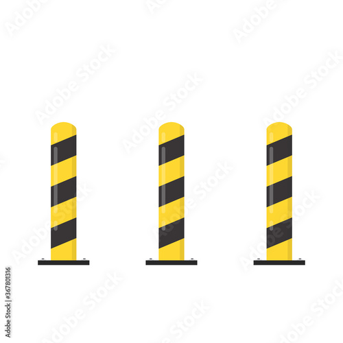 Road barrier. Barricade block vector. fence vector. wallpaper. free space for text.