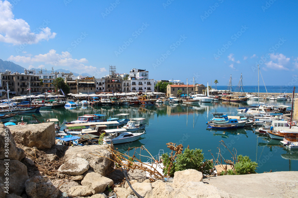 Kyrenia Harbor, a place where the sky is reflected in the water.