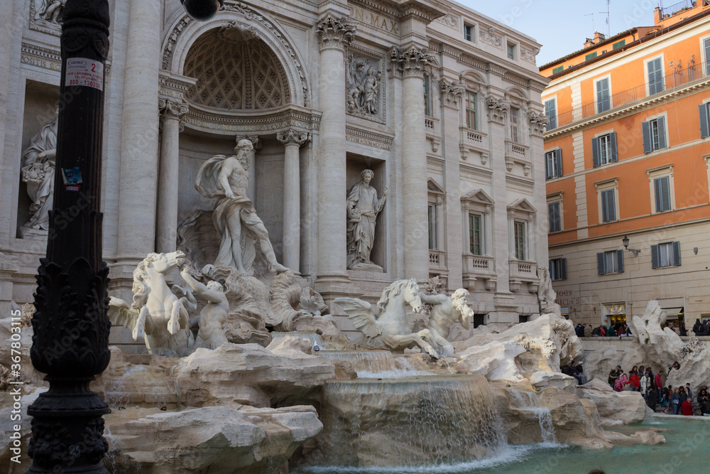 The legendary Trevi fountain in Rome