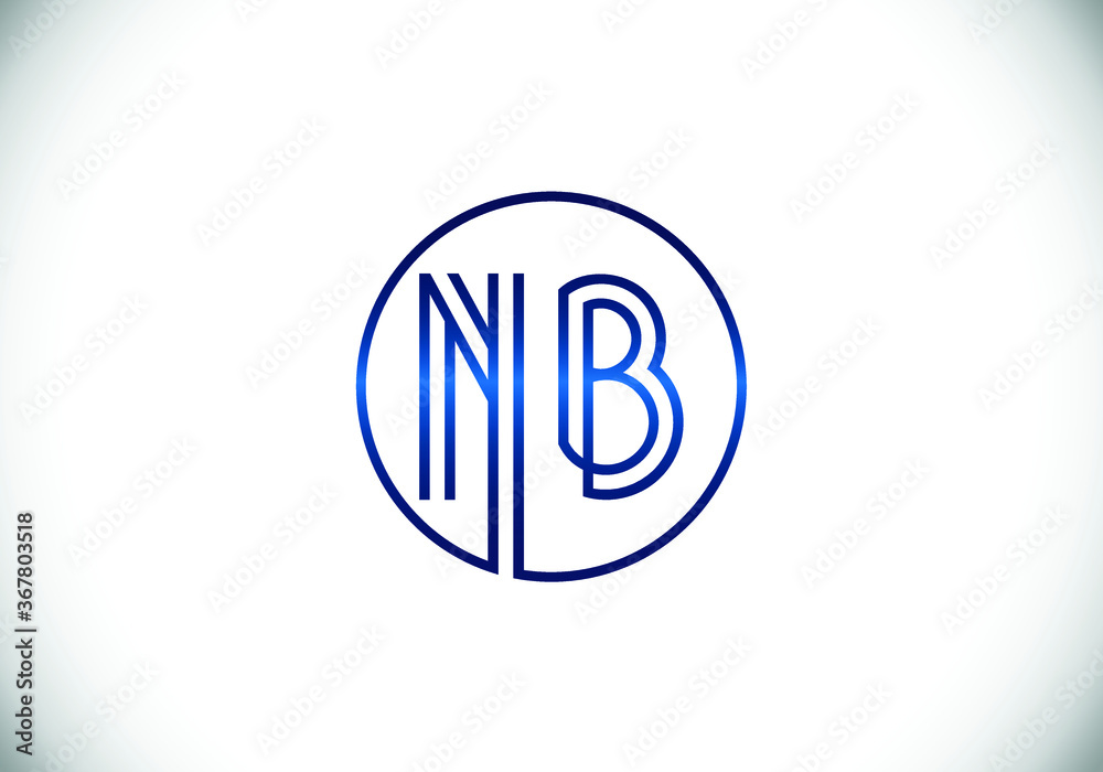Initial Letter N B Logo Design. Monogram logo. Graphic Alphabet Symbol for Corporate Business Identity. Initial Letter N B Logo Design. Monogram logo. Graphic Alphabet Symbol for Corporate Business Identity.