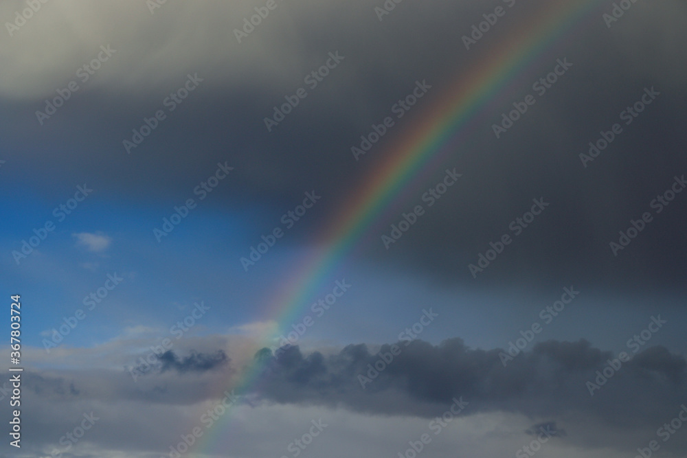 rainbow in the clouds