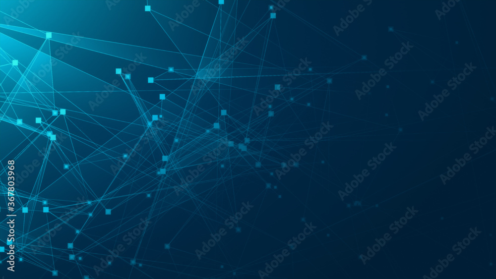 Abstract blue green polygon tech network with connect technology background. Abstract dots and lines texture background. 3d rendering. Abstract blue green polygon tech network with connect technology background. Abstract dots and lines texture background. 3d rendering.