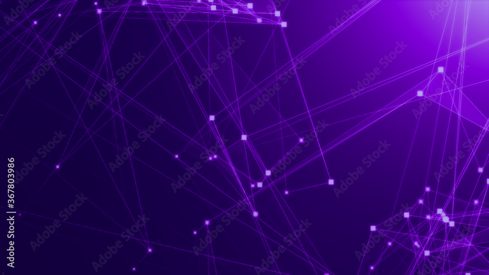 Abstract purple violet polygon tech network with connect technology background. Abstract dots and lines texture background. 3d rendering. Abstract purple violet polygon tech network with connect technology background. Abstract dots and lines texture background. 3d rendering.