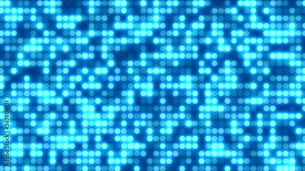 Dot  white blue pattern screen led light gradient texture background. Abstract  technology big data digital background. 3d rendering.