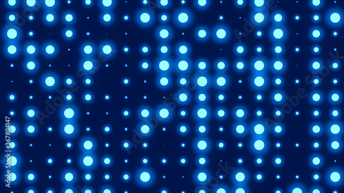 Dot  white blue pattern screen led light gradient texture background. Abstract  technology big data digital background. 3d rendering.