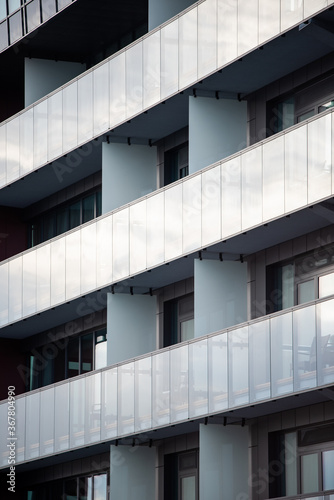 Wallpaper Mural Glass balconies in a tall, luxurious building Torontodigital.ca