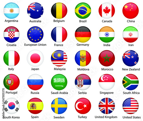 flags of countries as fabric