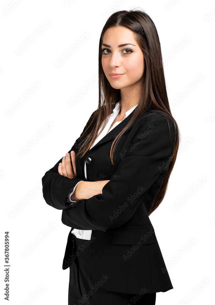 Portrait of a beautiful businesswoman isolated on white background Portrait of a beautiful businesswoman isolated on white background
