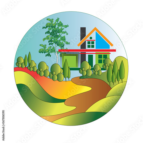 Vector logo house design in eps 10. Simple template and ready to use.